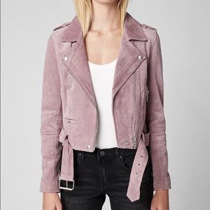 BlankNYC Lilac Suede Moto Jacket